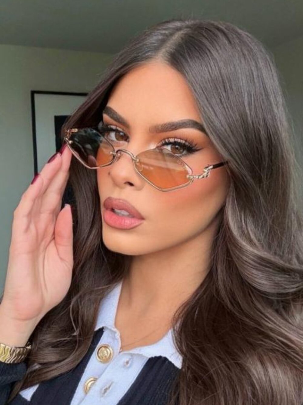 NEW GUCCI GG1604S 004 GOLD ROSE MIRROR YELLOW GG PATTERN AUTHENTIC SUNGLASSES